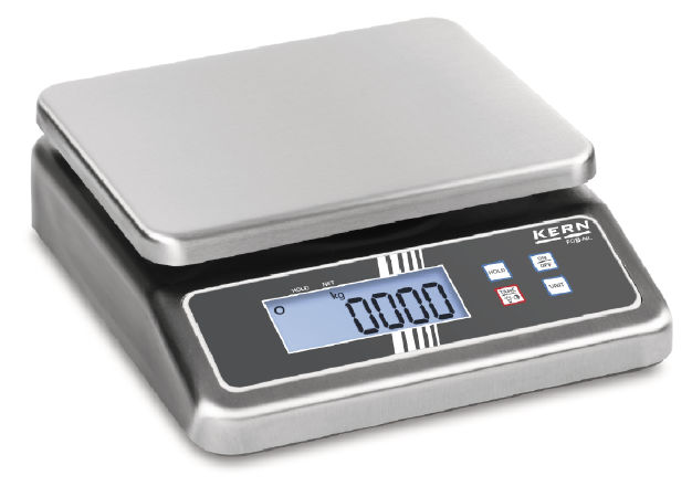 Balance De Table Kern FOB 30K-3NL - Acier Inoxydable, Protection IP67, Portée Max 30 Kg, Précision 5 G